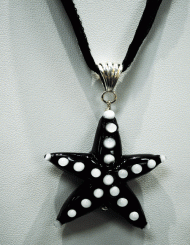 Black starfish necklace