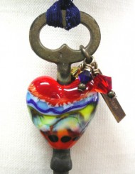 Key to my heart multi-color necklace