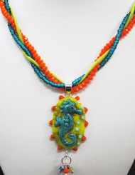 Multi Strand Seahorse Necklace