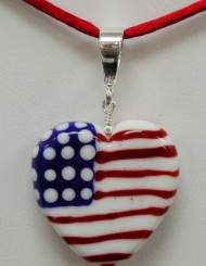 Patriotic Heart Necklace