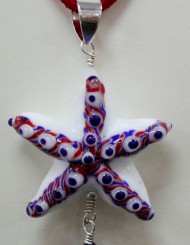 Patriotic Starfish Pendant