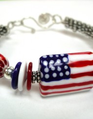 Wire Wrapped Flag Bracelet