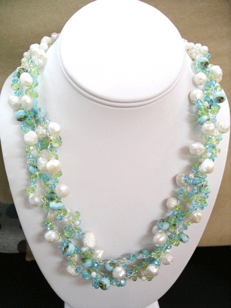 Upcoming Events | Wire crochet necklace | The LH Bead Gallery