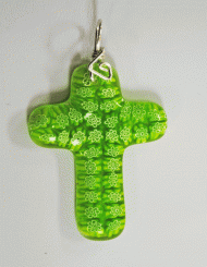Lime Millefiori Cross