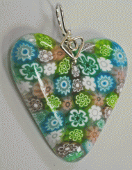 pastel millefiori pendant