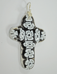 Taupe color millefiori cross