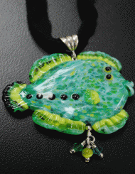 Lime and  teal flounder