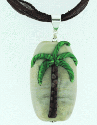 Neutral Palm Tree Necklace