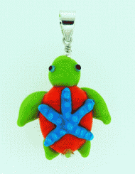 Bright Turtle with Starfish