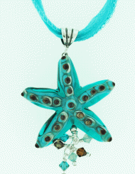 Teal Starfish Necklace