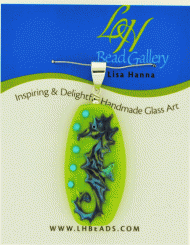 Lime and Purple Seahorse Pendant
