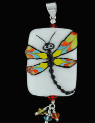 Multi-Color Dragonfly Pendant