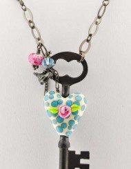 Rosette key to my Heart Necklace