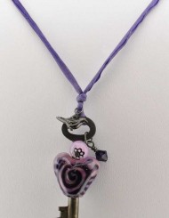 Purple key to my Heart Necklace