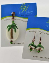 Palm Tree with matching Earrings