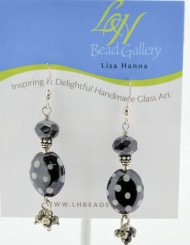 Polka Dot Black Earrings