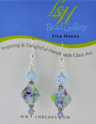 Multi-colored blue crystal Earrings