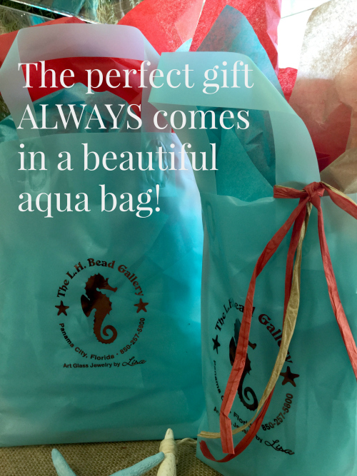 Aqua gift bag