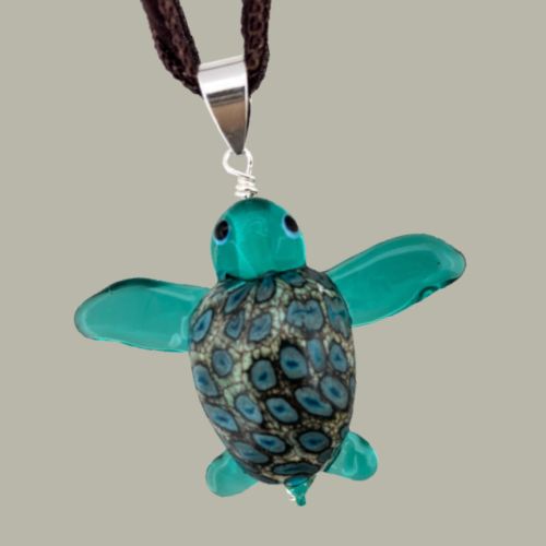 teal sea turtle