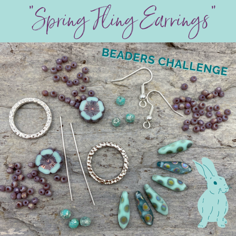 “Spring Fling earrings” Beaders Challenge
