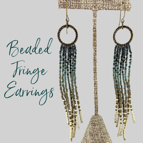 Beaded Fringe Earrings