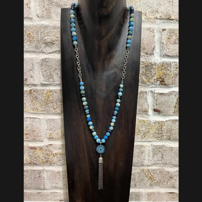 Boho Necklace with Chain Tassel