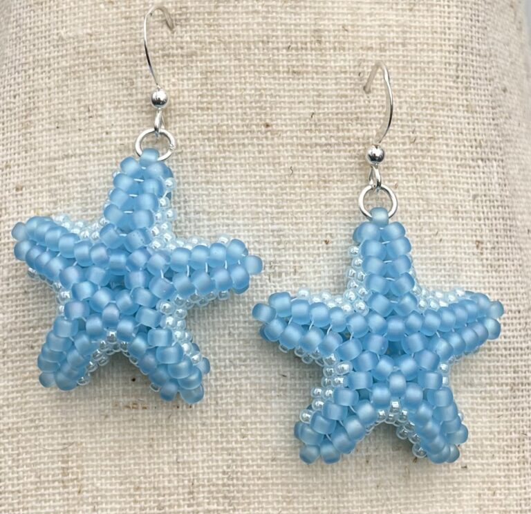 Beaded Starfish Earrings