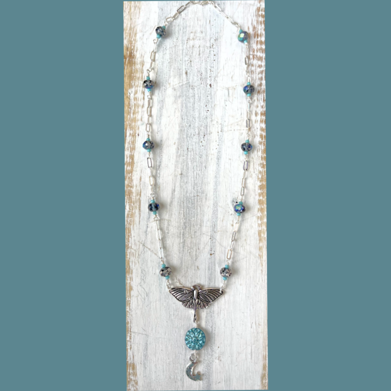 Luna Moth Chain Necklace