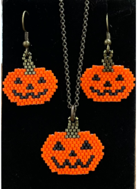 -NEW- Pumpkin Patch Earrings and Pendant