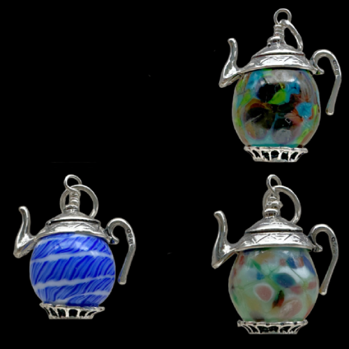 Lampwork Sterling Teapots