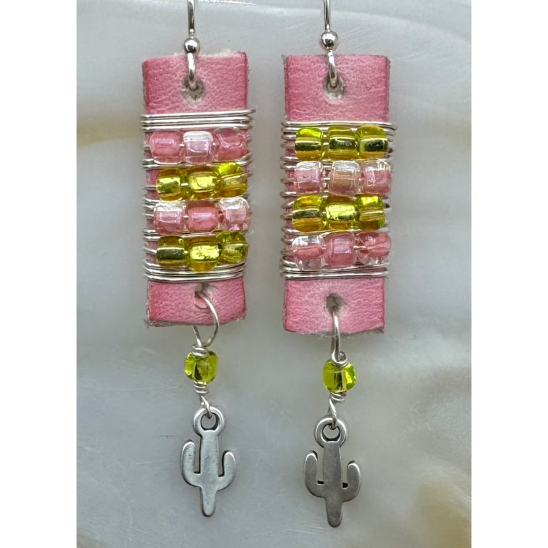 -New- Luxe Leather Wire Wrapped Earrings