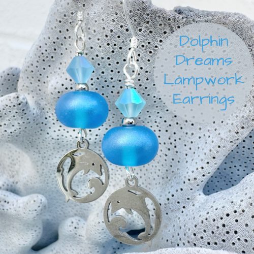 Dolphin Dreams Lampwork Earrings
