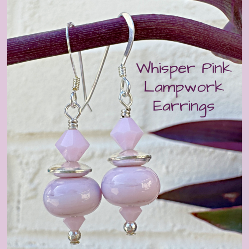 Whisper Pink Lampwork Earrings - SOLD