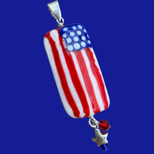 Banner of Honor Lampwork Pendant