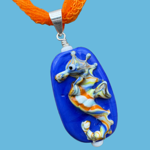 Seahorse Carnival Lampwork Necklace