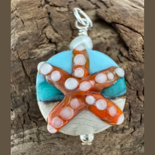 "Coastal Keepsake" Lampwork Starfish Pendant