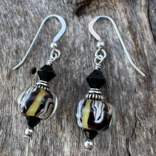Marbled Muse Lampwork Earrings