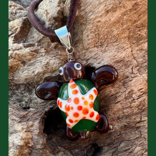 "Starfish Traveler" Lampwork Sea Turtle