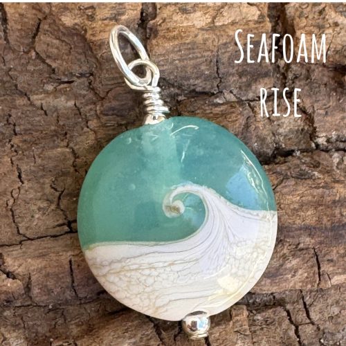 Seafoam Rise Mini Lampwork Wave