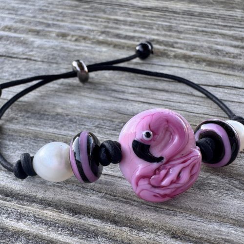 Flamingo Luxe Lampwork Bracelet - SOLD