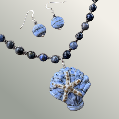 Ocean Relic Lampwork Scallop Shell Set