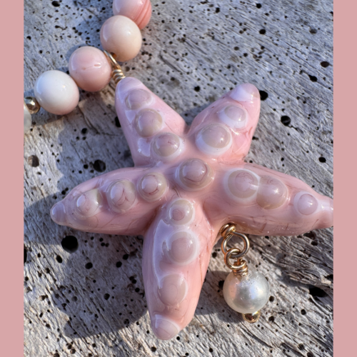Pink Sands Starfish Necklace-SOLD