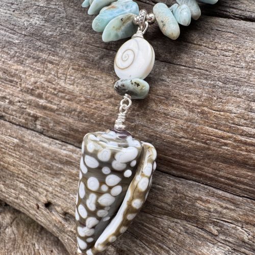 Ocean Relic - Lampwork Art Necklace