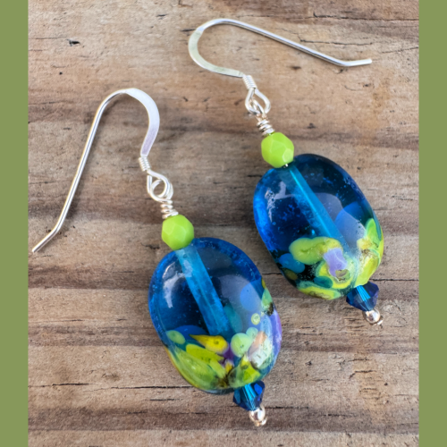 Luminous Bloom Lampwork Earrings