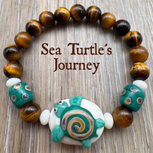 Sea Turtle's Journey - Lampwork Bracelet