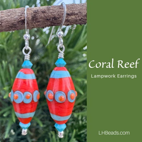 Coral Reef Lampwork Earrings