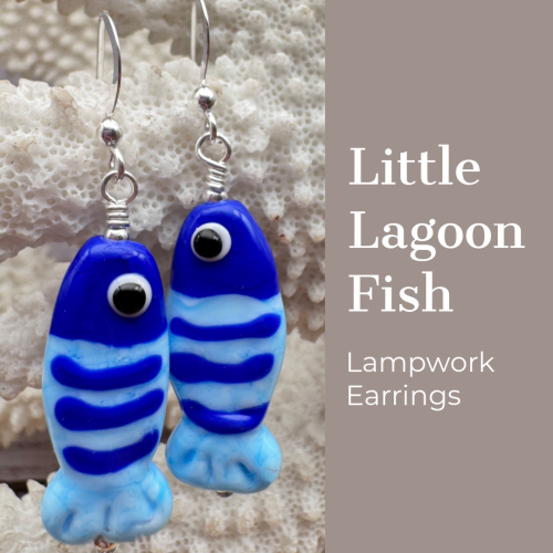 Little Lagoon Fish - Lampwork Earrings