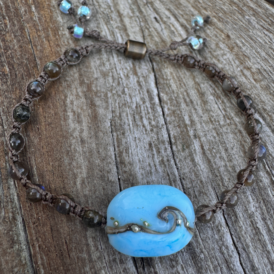 Sea of Serenity Lampwork Bracelet