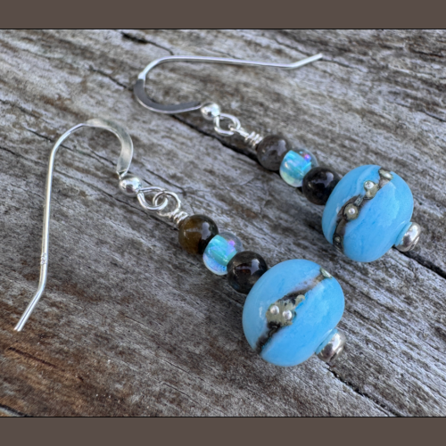 Sea of Serenity Lampwork Earrings