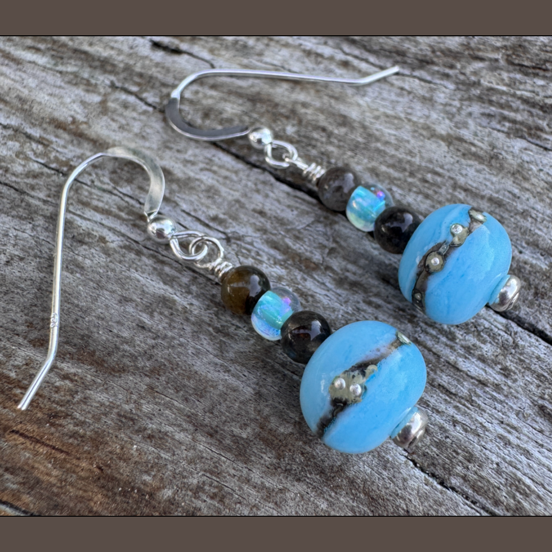 Sea of Serenity Lampwork Earrings
